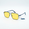Optykart Stylish Double-Bridge Square Frame Sunglasses with Yellow Lenses