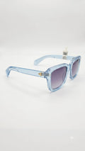 Optykart Translucent Light Blue Chunky Square Sunglasses with Gradient Lenses